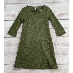 Vintage The Territory Ahead 3/4 Sleeve Knit Sweater Dress‎ Women's Size S Green